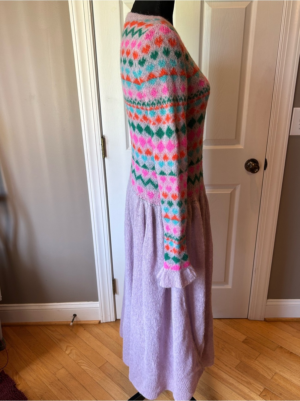Free People sweater dress midi Lilac Confetti - Picture 8 of 12